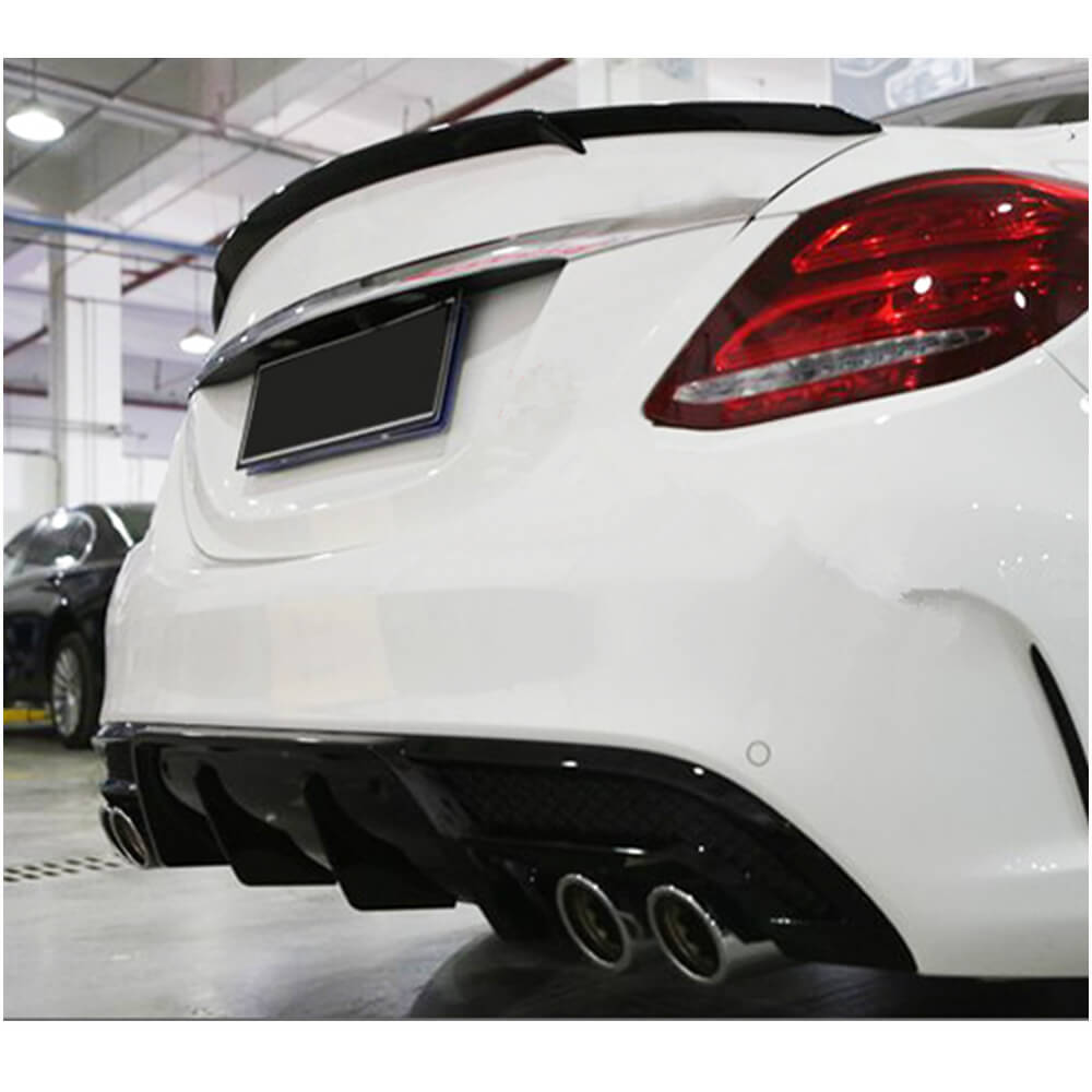 Mercedes Benz C-Class W205 2015-2019 Rear Trunk Spoiler Carbon Fiber-Ahacarbon