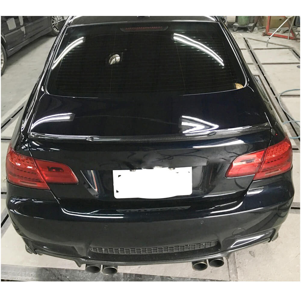 BMW 3 Series E92 M3 Coupe 2006-2013 Rear Trunk Spoiler Carbon Fiber-Ahacarbon