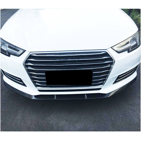 Audi A4 B9 Sedan 2017-2020 Front Bumper Lip Carbon Fiber-Ahacarbon