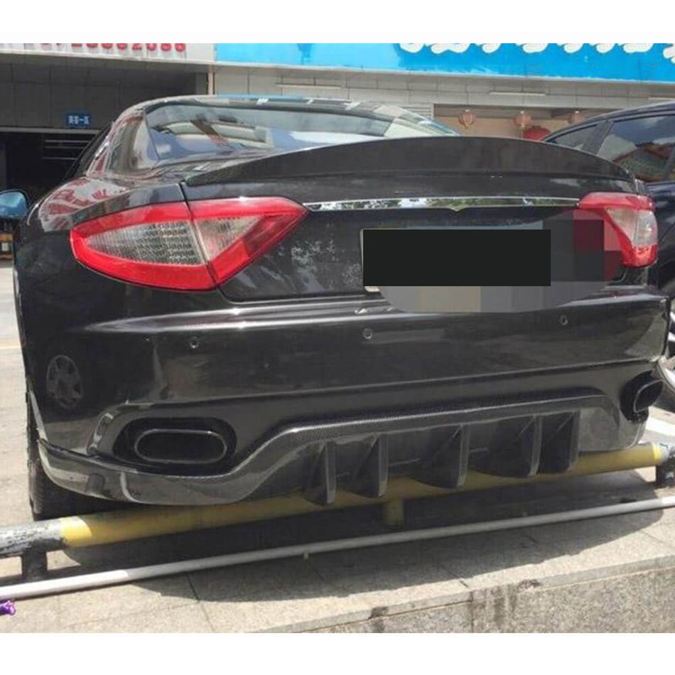 Maserati Gran Turismo 2008-2013 Rear Bumper Diffuser Carbon Fiber-Ahacarbon