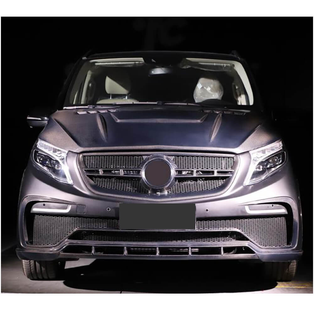 Mercedes Benz V Class W447 Vito 2015-2019 Front Bumper Grill Carbon Fiber-Ahacarbon