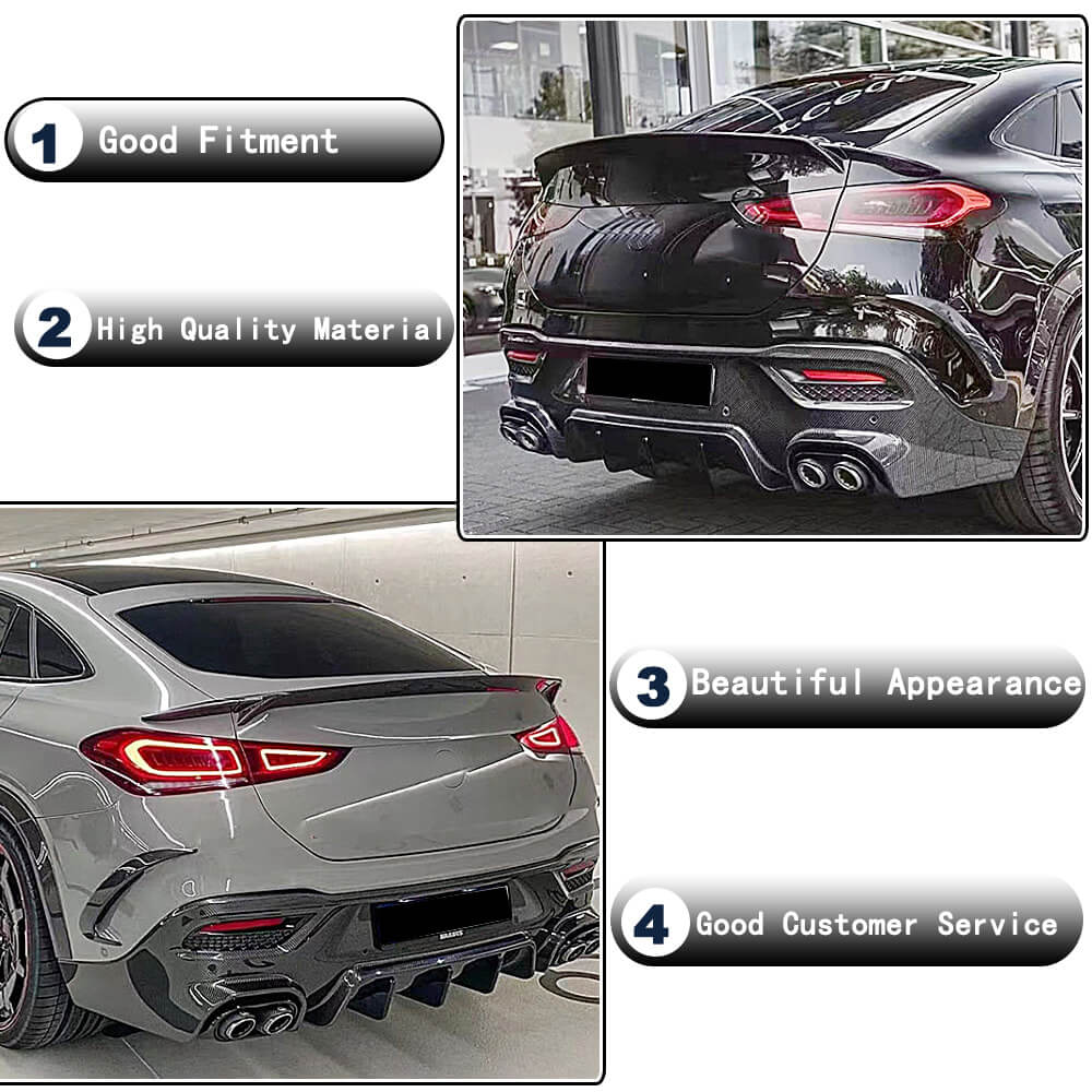 Mercedes Benz GLE Class W167 C167 GLE450 GLE63 Coupe 2020up Rear Trunk Spoiler Carbon fiber-Ahacarbon