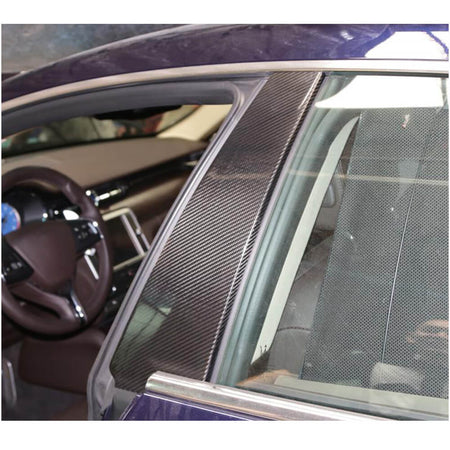 Maserati Quattroporte QP Ghibli Sedan 2014-2017 B Pillar Trims Carbon Fiber-Ahacarbon