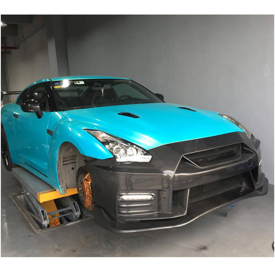 Nissan GTR R35 2009-2017 Front Bumper Carbon Fiber-Ahacarbon
