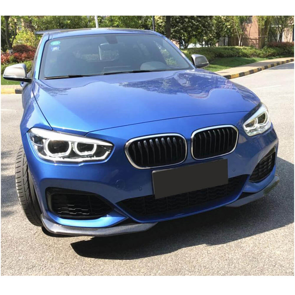 BMW 1 Series F20 F21 M Sport Hatchback 2016-2019 Front Bumper Splitters Carbon Fiber-Ahacarbon