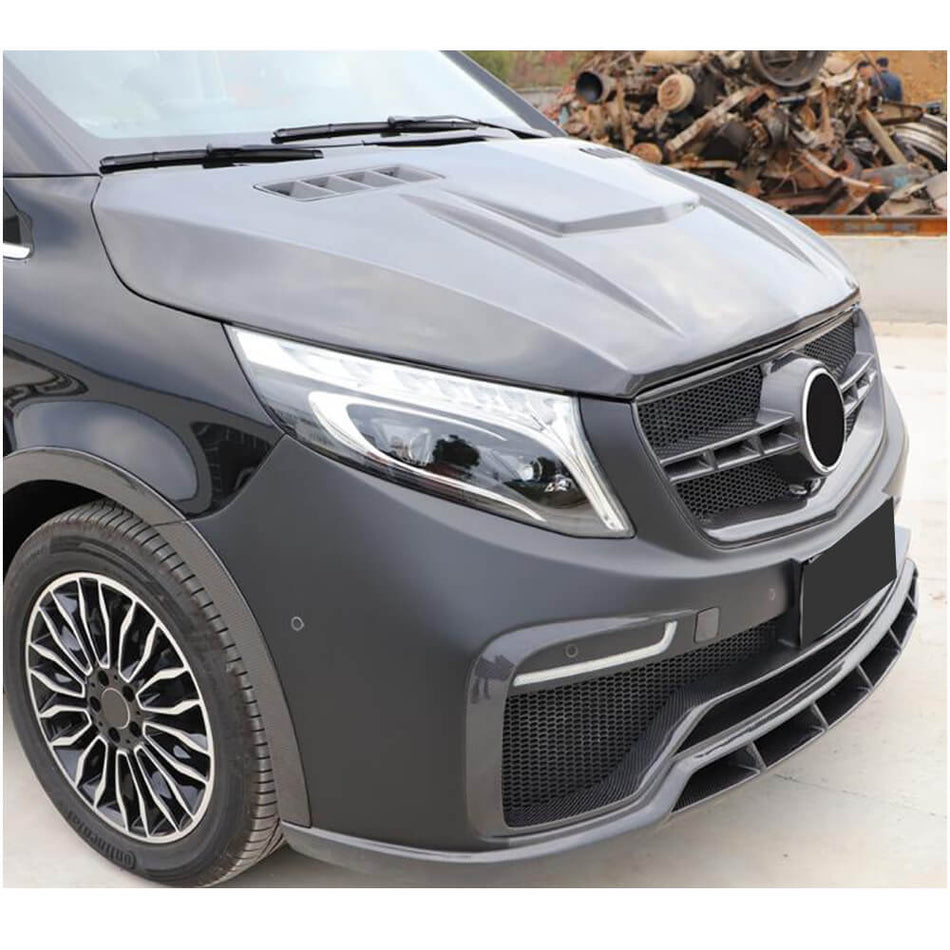Mercedes Benz V Class W447 Vito 2016-2019 Engine Bonnet Hood Cover Carbon Fiber-Ahacarbon