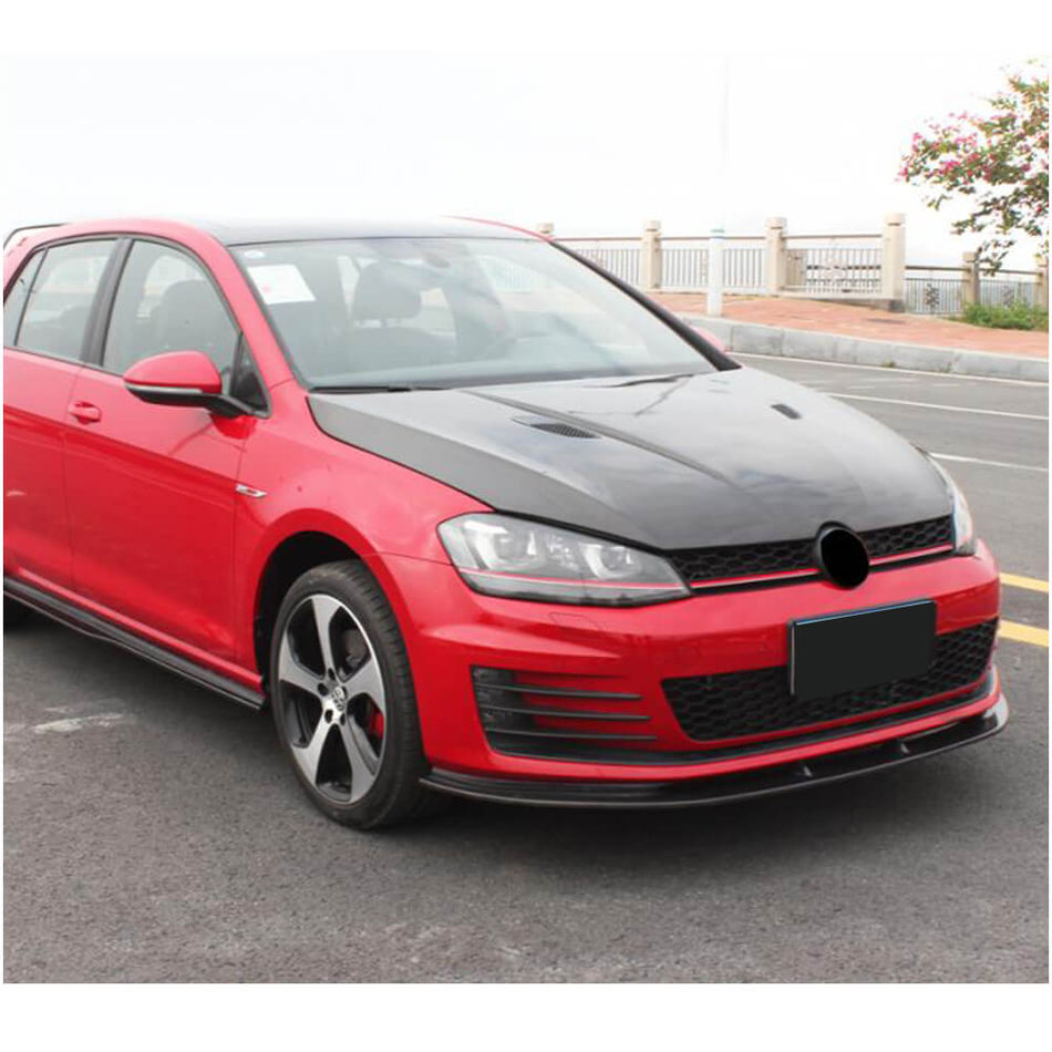 Volkswagen VW Golf 7 MK7 GTI 2014-2016 Front Bumper Lip Carbon Fiber-Ahacarbon