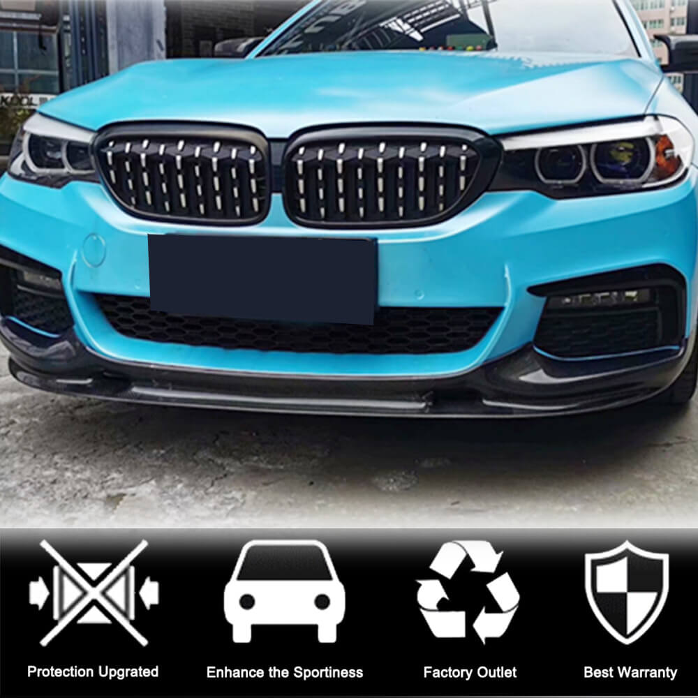 BMW 5 Series G30 G31 Pre-LCI 2017-2020 Front Bumper Lip Carbon Fiber-Ahacarbon