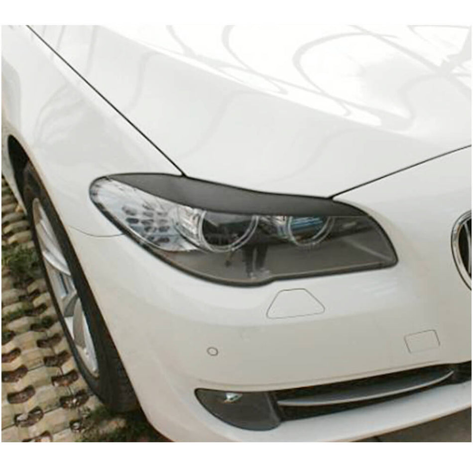 BMW 5 Series F10 Base Sedan Pre-LCI 2010-2013 Headlight Eyebrows Lamp Eyelids Carbon Fiber-Ahacarbon