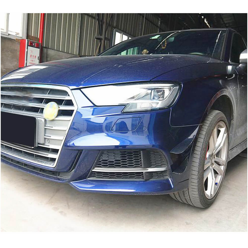 Audi S3 A3 8V Sline Sedan Facelift 2017-2020 Front Bumper Vents Carbon Fiber-Ahacarbon