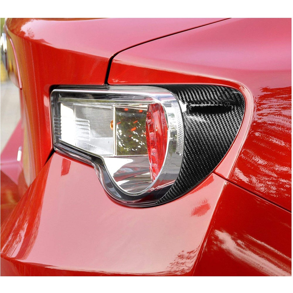 Subaru BRZ Toyota GT86 FT86 Scion FR-S Rear Headlight Lamp Eyebrow Trims Carbon Fiber-Ahacarbon