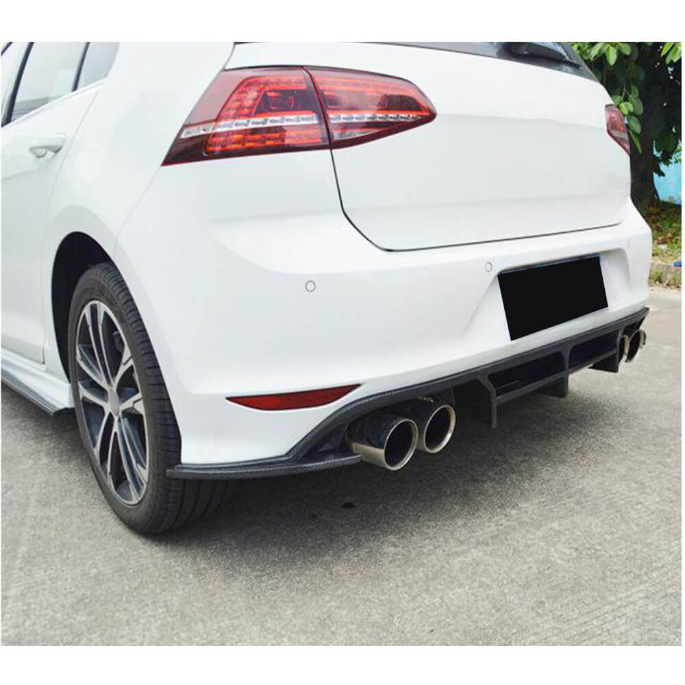 Volkswagen VW Golf 7 MK7 R-line 2014-2016 Rear Bumper Diffuser Carbon Fiber-Ahacarbon