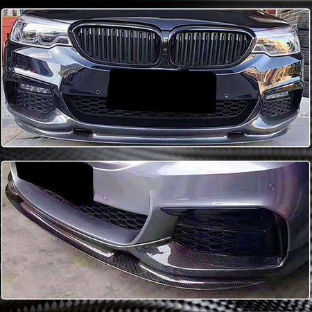 BMW 5 Series G30 G31 Pre-LCI 2017-2020 Front Bumper Lip Carbon Fiber-Ahacarbon