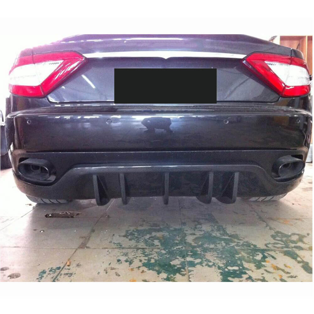 Maserati Gran Turismo 2008-2013 Rear Bumper Diffuser Carbon Fiber-Ahacarbon