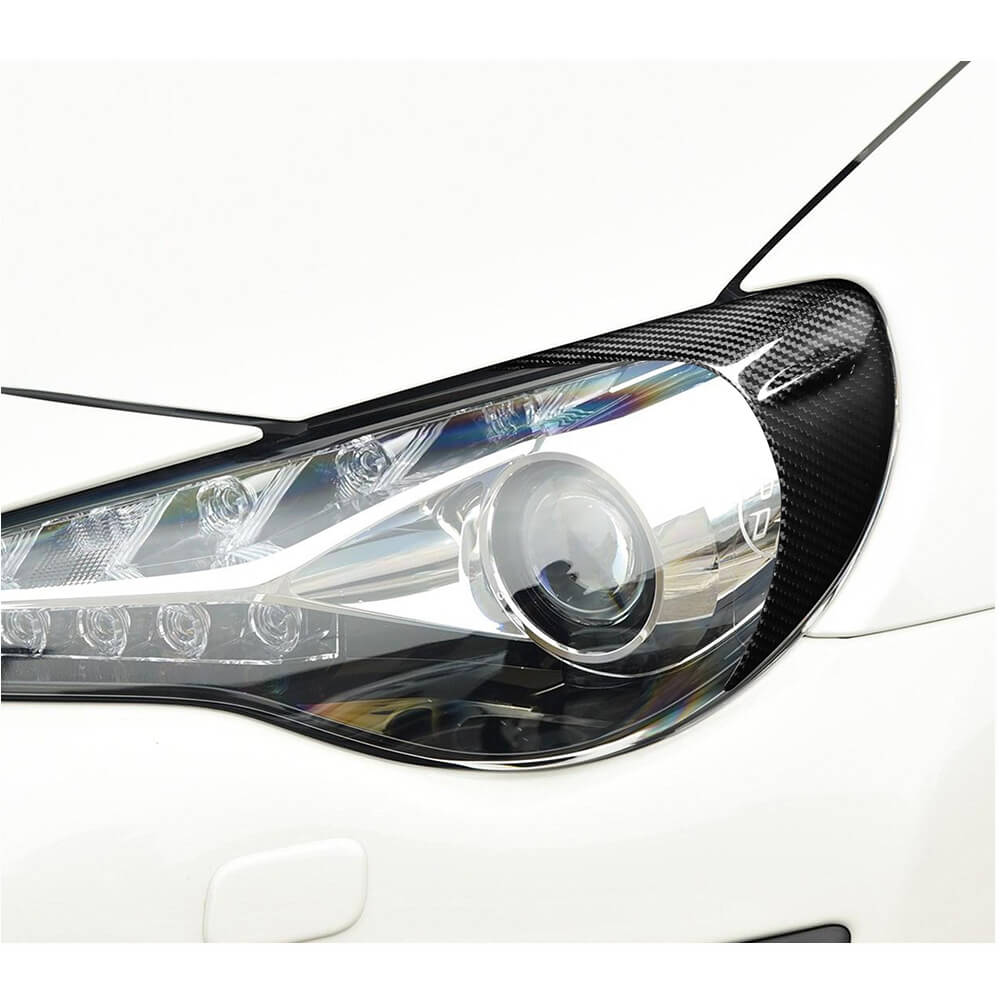 For Subaru BRZ Toyota GT86 FT86 Scion FR-S Dry Carbon Fiber Front Headlight Eyelid Eyebrows-Ahacarbon