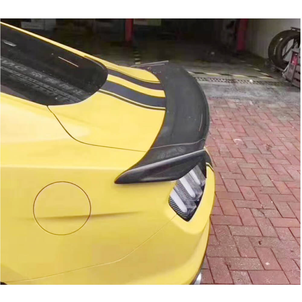 Ford Mustang V6 V8 GT Shelby GT350R 2015-2020 Rear Trunk Spoiler Carbon Fiber-Ahacarbon