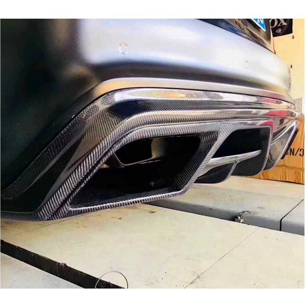Mercedes Benz CLA Class (W117) C117 Sport CLA45 AMG Pre-facelift 2013-2016 Rear Bumper Diffuser Carbon Fiber-Ahacarbon