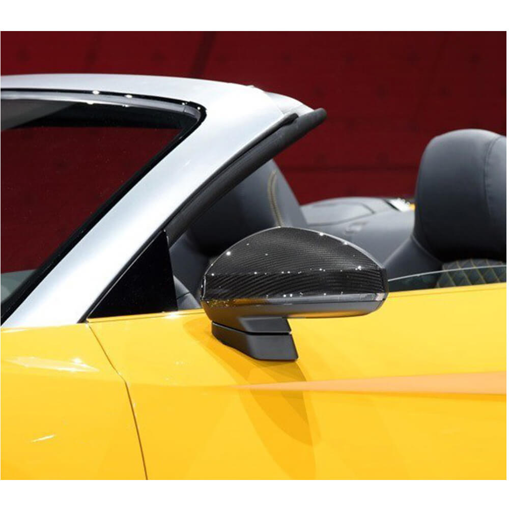 Audi TT TTS R8 V10 2016-2019 Mirror Covers Add-on Dry Carbon Fiber-Ahacarbon
