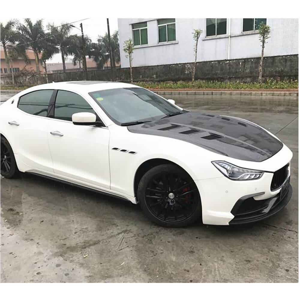 Maserati Ghibli 2014-2020 Engine Bonnet Hood Cover Carbon Fiber-Ahacarbon