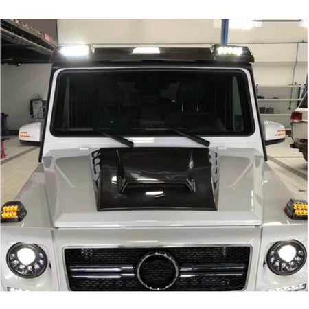Mercedes Benz W463 2014-2018 Front Roof Spoiler With LED light Carbon Fiber-Ahacarbon