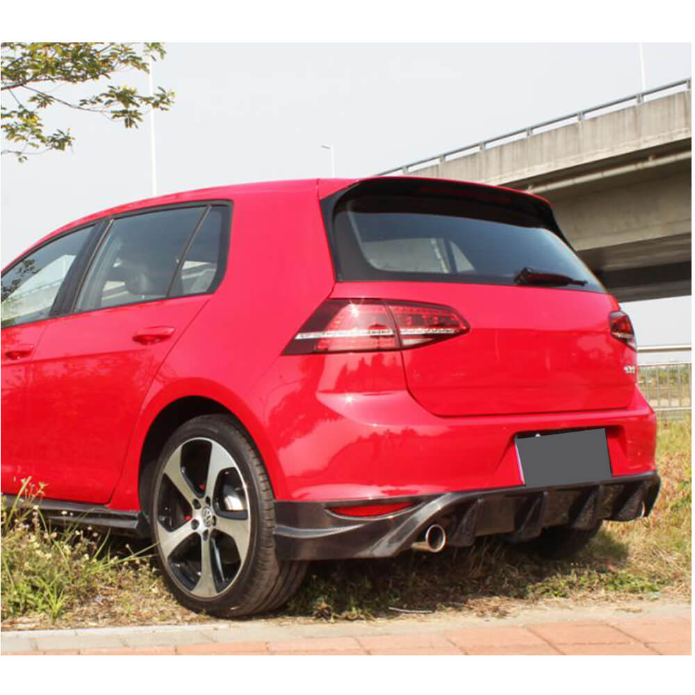 Volkswagen VW Golf 7 MK7 Base/GTI 2014-2016 Rear Bumper Diffuser Carbon Fiber-Ahacarbon