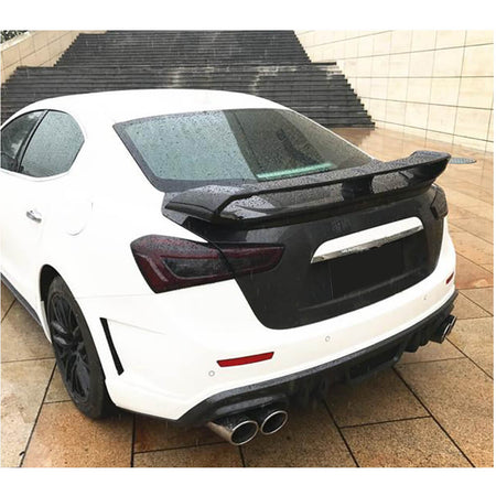 Maserati Ghibli S Q4 2014-2020 Rear Trunk Spoiler Carbon Fiber-Ahacarbon