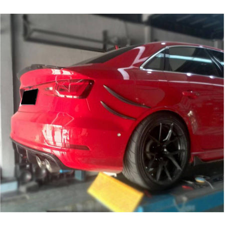 Audi S3 A3 Sline Sedan 2014-2016 Rear Bumper Vents Carbon Fiber-Ahacarbon