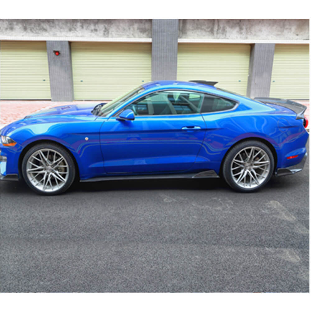 Ford Mustang V8 GT 2018-2020 Side Skirts Carbon Fiber-Ahacarbon