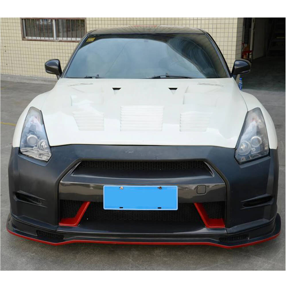 Nissan GTR Coupe 2009-2015 Front Bumper Lip Carbon Fiber-Ahacarbon
