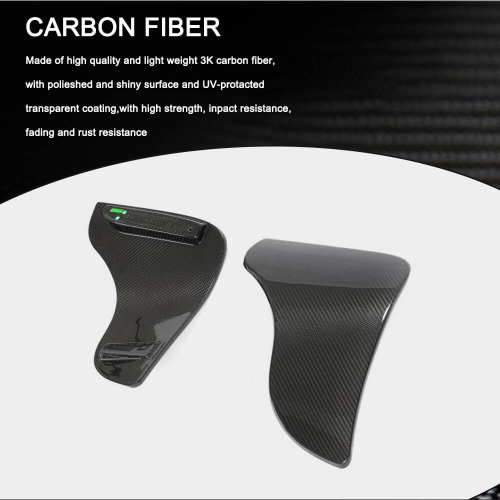 Tesla Model Y 2020-2022 Rear Bumper Splitters Dry Carbon Fiber-Ahacarbon