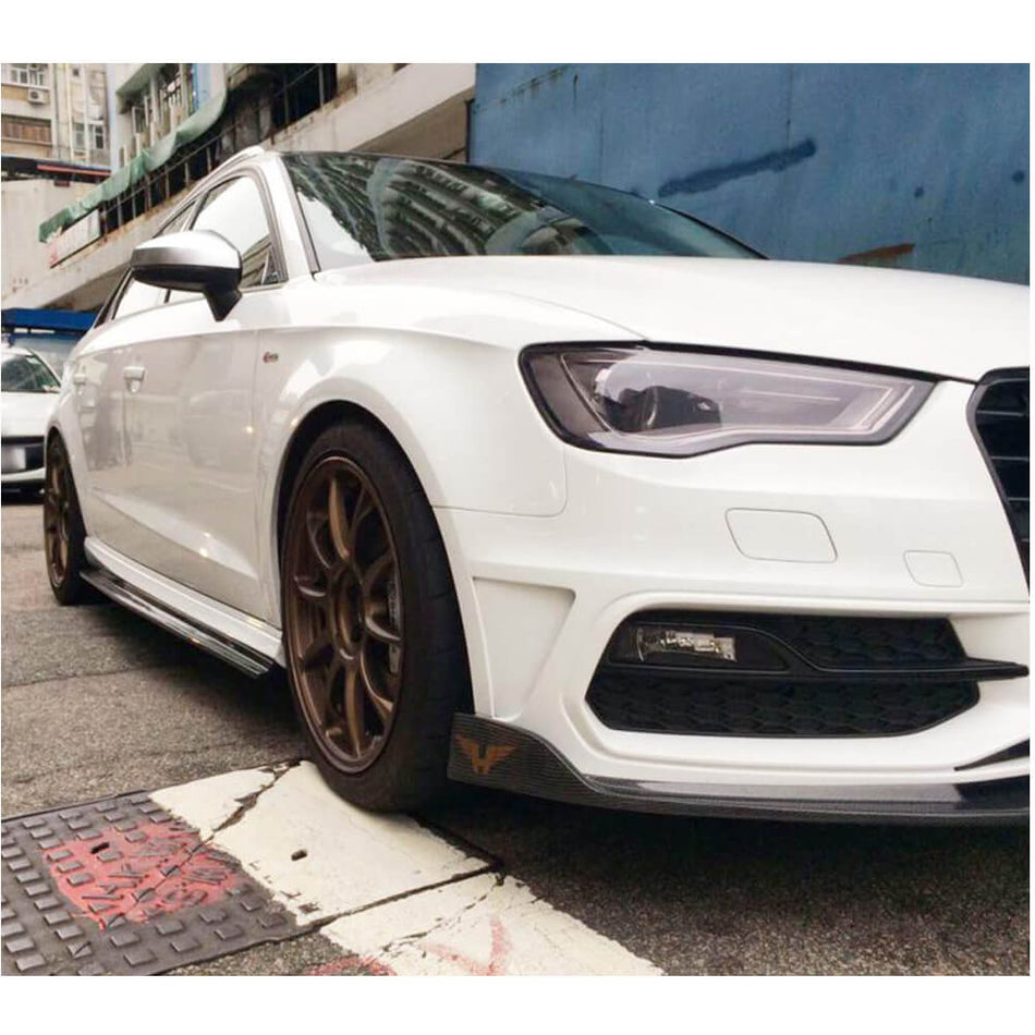 Audi S3 A3 Sline Hatchback 2014-2016 Side Skirts Carbon Fiber-Ahacarbon