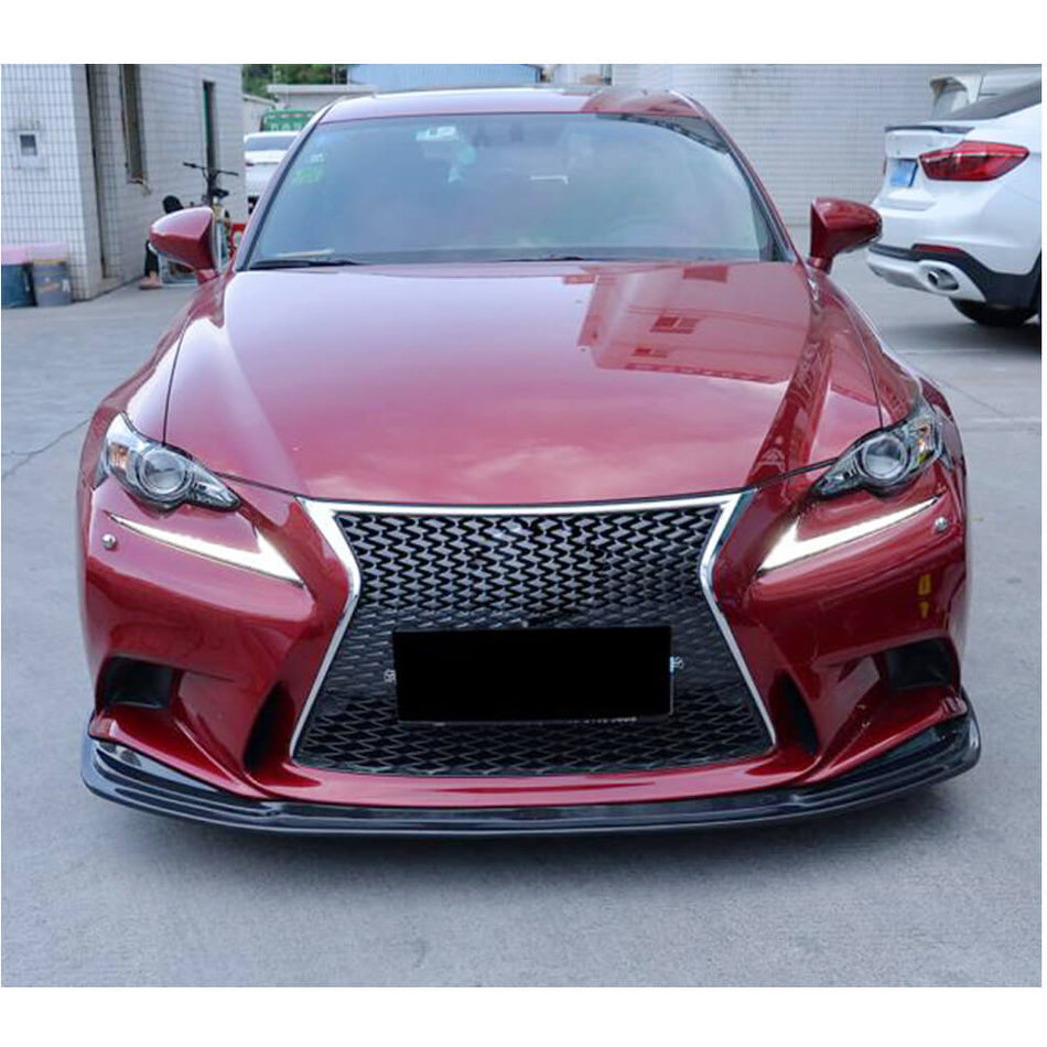 Lexus IS250 IS350 F Sport Sedan 2013-2015 Front Bumper Lip Carbon Fiber-Ahacarbon
