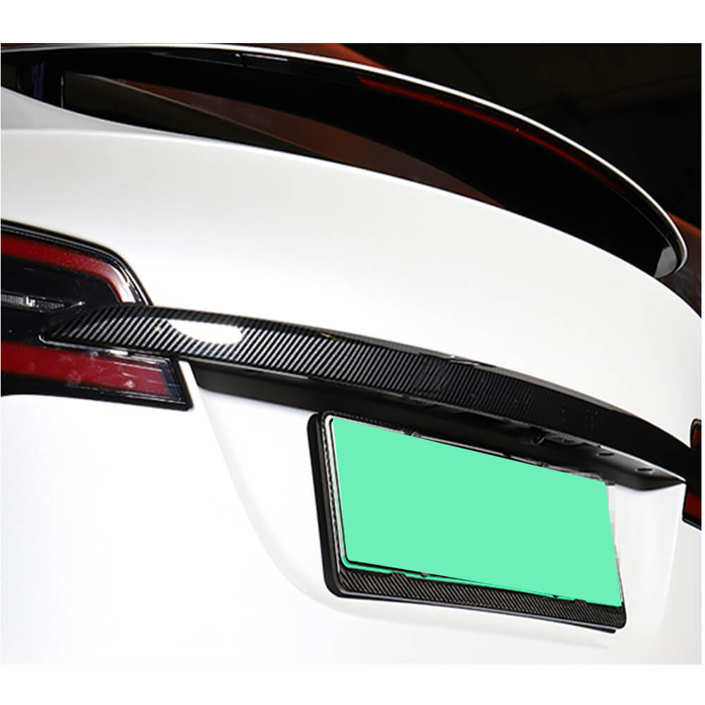 Tesla Model X 2016-2020 Rear Trunk Tail Covers Carbon Fiber-Ahacarbon