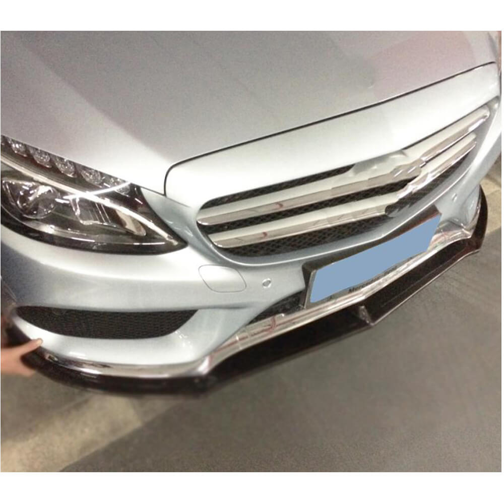 Mercedes Benz W205 C205 A205 Sport C43 Pre-facelift 2015-2019 Front Bumper Lip Carbon Fiber/FRP-Ahacarbon
