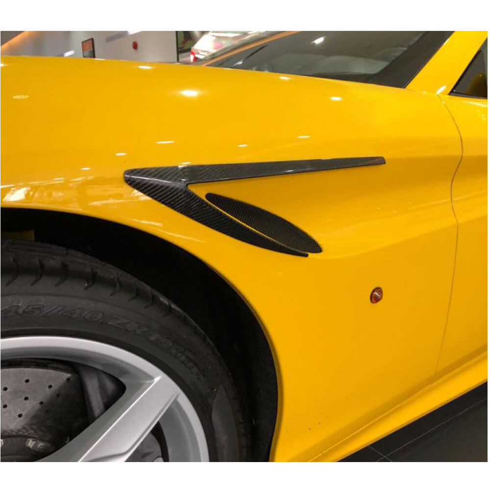 Ferrari California T Base Convertible 2015-2018 Side Air Fender Vents Carbon Fiber-Ahacarbon