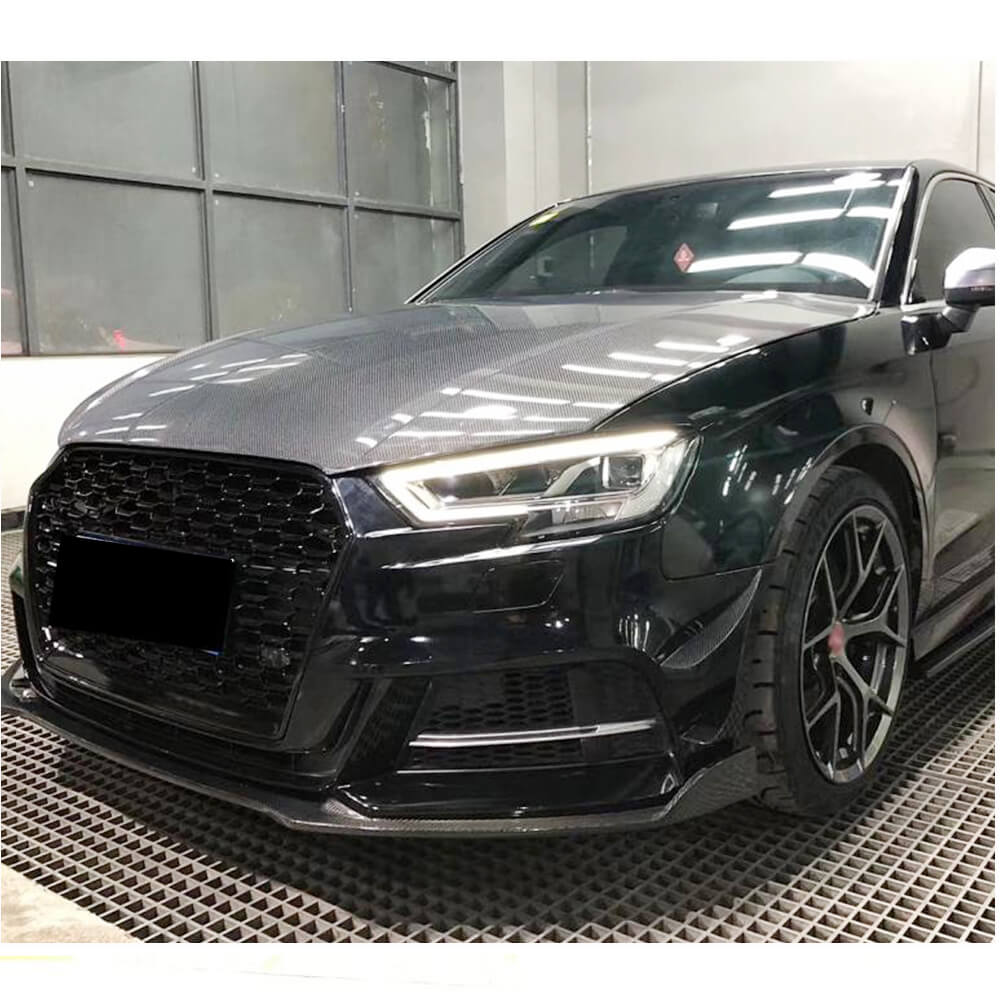 Audi A3 Sline S3 8V Pre-facelift 2014-2016 Engine Bonnet Hood Cover Carbon Fiber-Ahacarbon