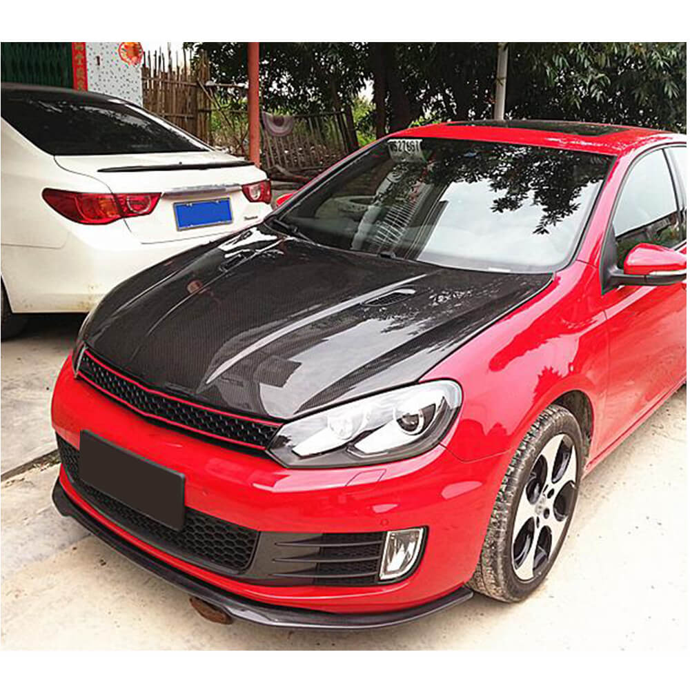 Volkswagen VW Golf 6 MK6 GTI 2010-2013 Front Bumper Lip Carbon Fiber-Ahacarbon