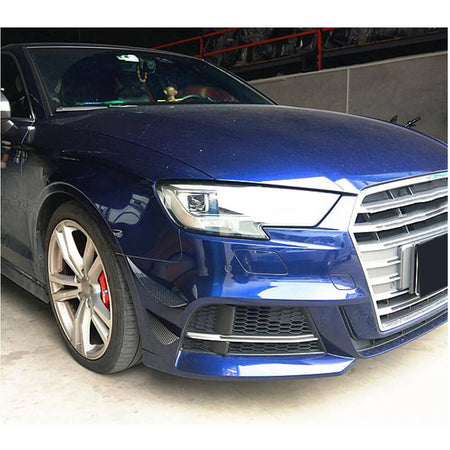 Audi S3 A3 8V Sline Sedan Facelift 2017-2020 Front Bumper Vents Carbon Fiber-Ahacarbon