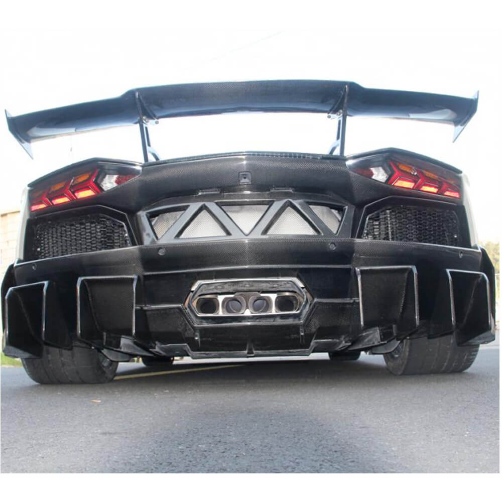 Lamborghini Aventador LP700-4 2011-2016 Rear Bumper Carbon Fiber-Ahacarbon
