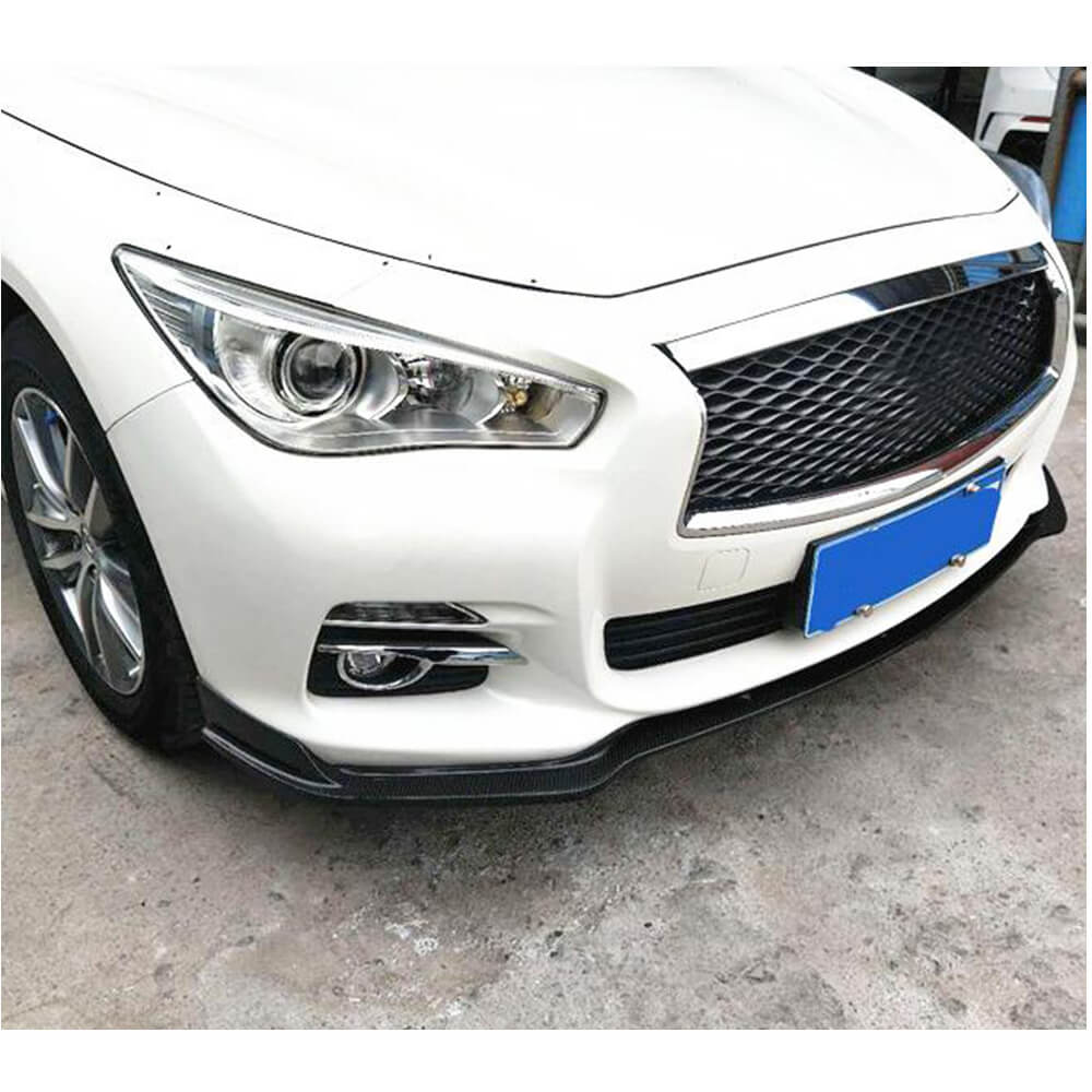 Infiniti Q50 Base 2014-2017 Front Bumper Lip Carbon Fiber-Ahacarbon