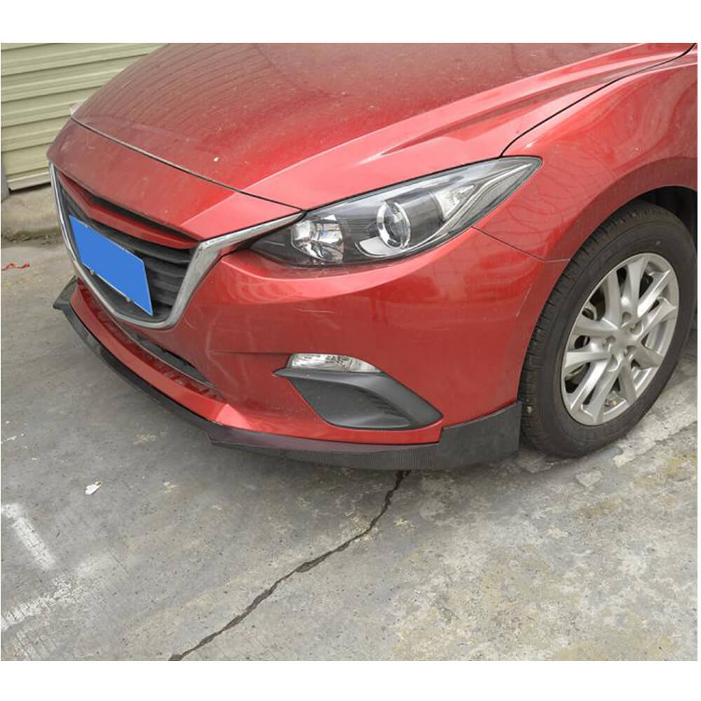 Mazda 3 Axela Sedan Hatchback 2014-2016 Front Bumper Lip Carbon Fiber-Ahacarbon