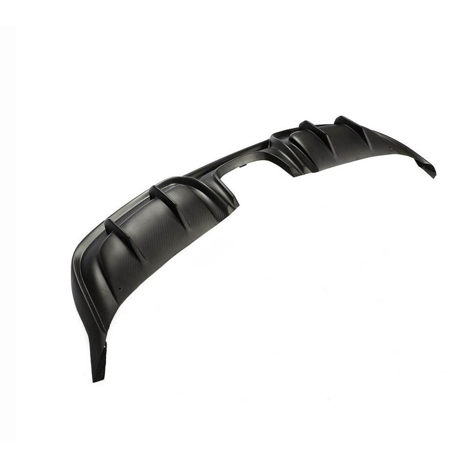 Porsche 718 (982) Boxster Cayman 2016-2019 Rear Bumper Diffuser Matte Carbon Fiber-Ahacarbon