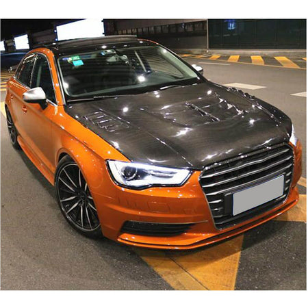 Audi A3 Sline S3 8V Pre-facelift 2014-2016 Engine Bonnet Hood Cover Carbon Fiber-Ahacarbon