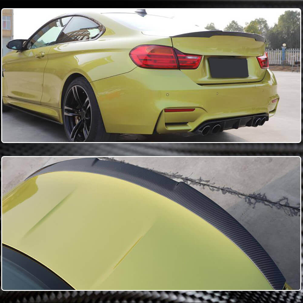 BMW F82 M4 Coupe 2014-2019 Rear Trunk Spoiler Carbon Fiber-Ahacarbon