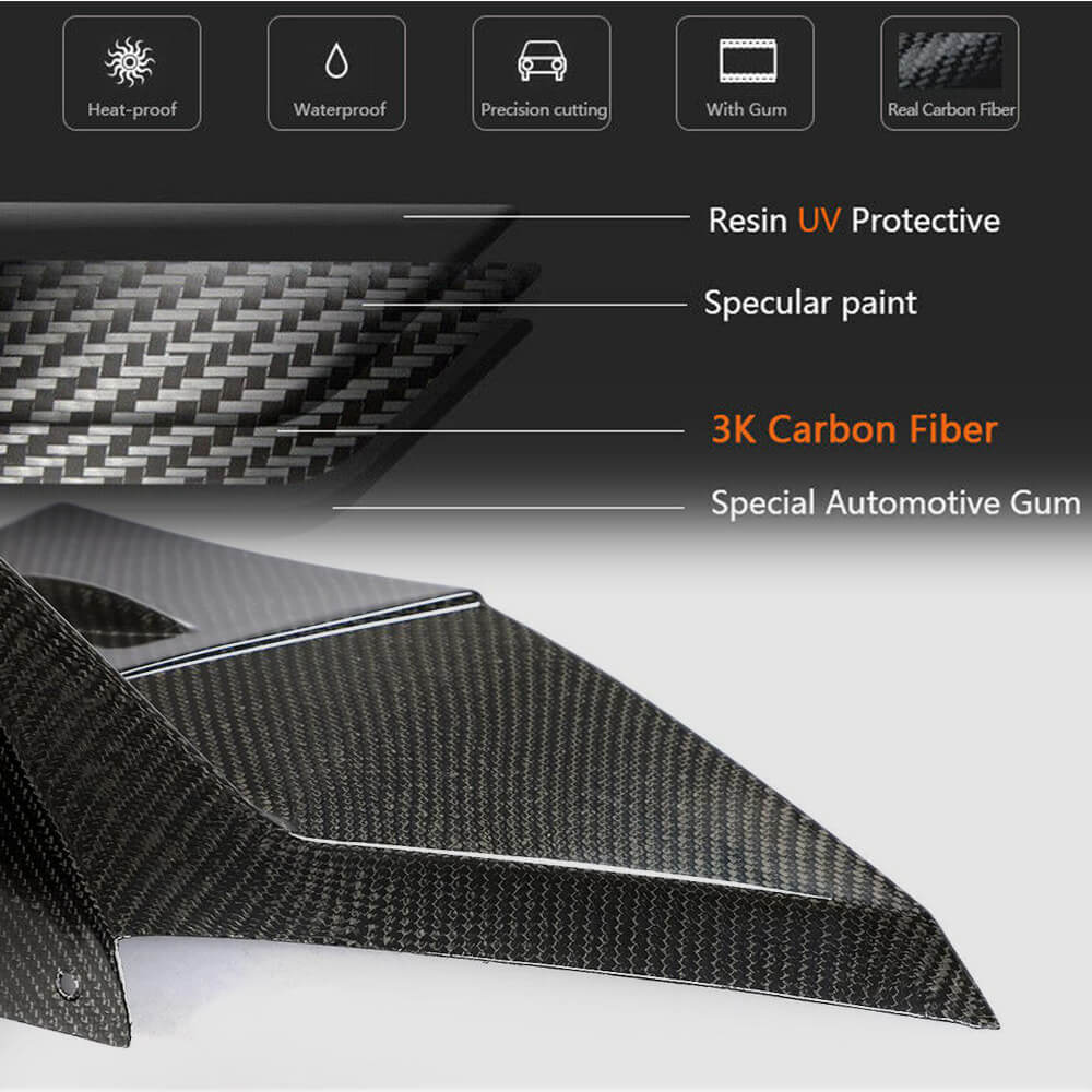 Subaru BRZ Toyota GR86 2022+ Rear Bumper Splitters Carbon Fiber-Ahacarbon