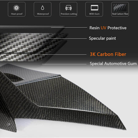 Subaru BRZ Toyota GR86 2022+ Rear Bumper Splitters Carbon Fiber-Ahacarbon