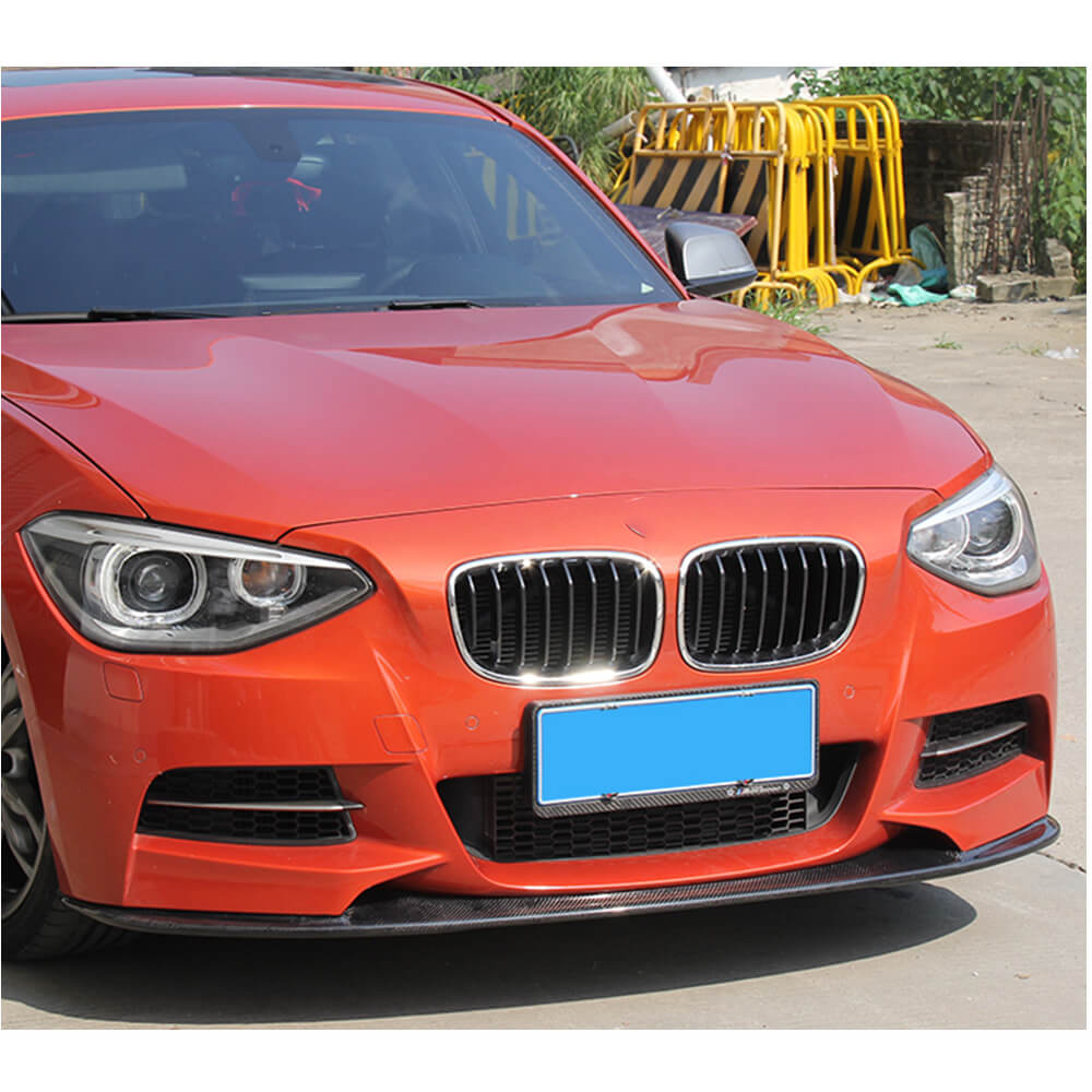 BMW 1 Series F20 F21 M Sport Pre-LCI 2012-2015 Front Bumper Lip Carbon Fiber-Ahacarbon