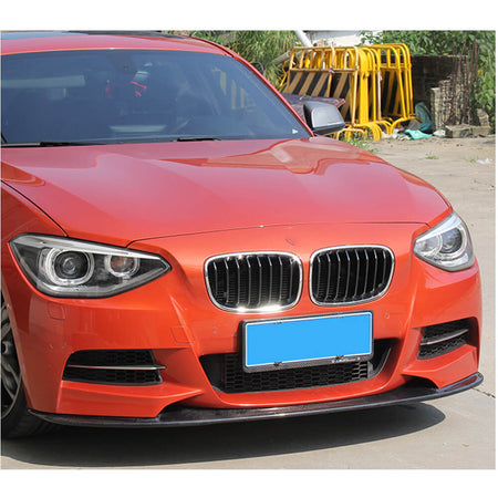 BMW 1 Series F20 F21 M Sport Pre-LCI 2012-2015 Front Bumper Lip Carbon Fiber-Ahacarbon
