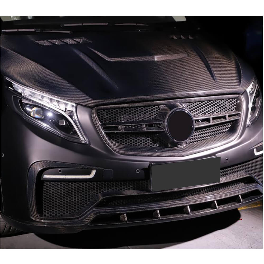 Mercedes Benz V Class W447 Vito 2015-2019 Front Bumper Grill Carbon Fiber-Ahacarbon