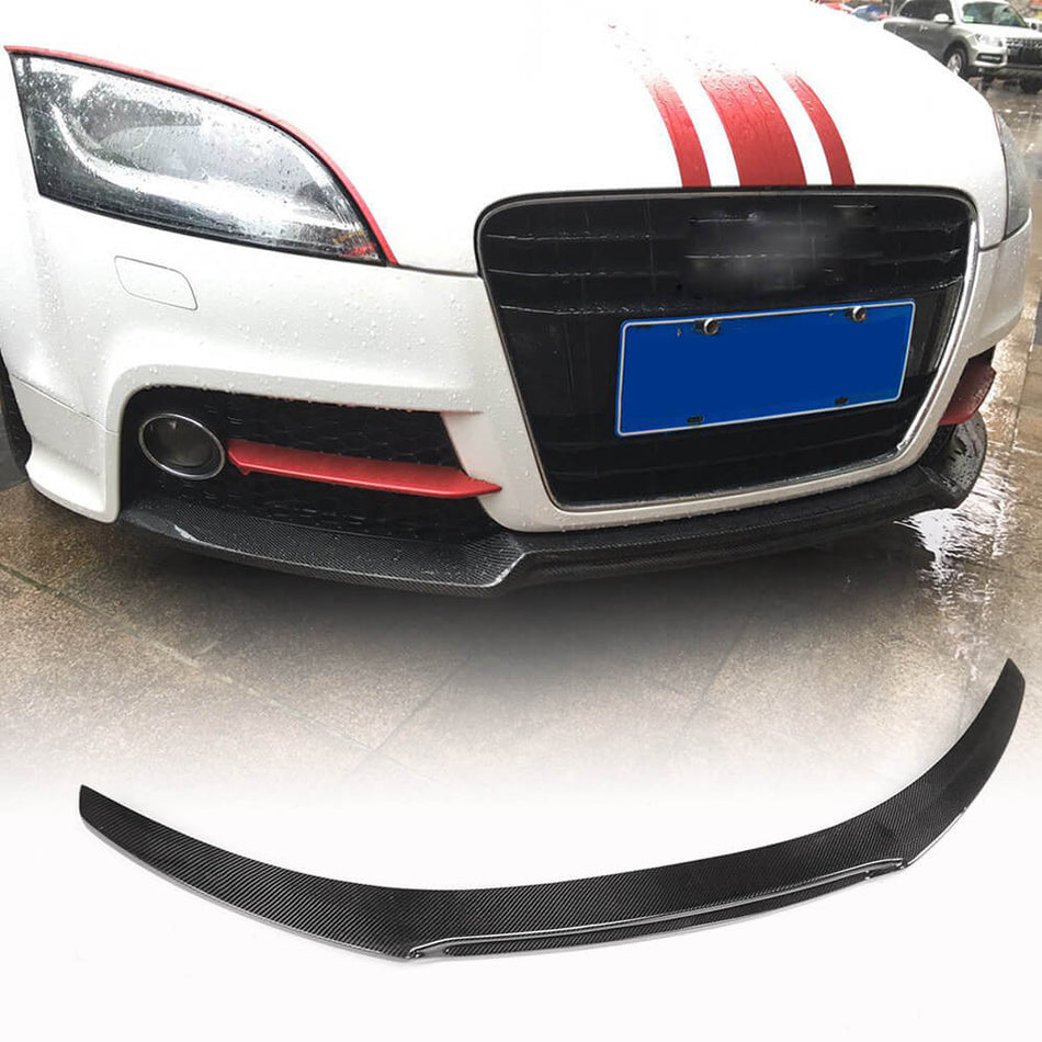 Audi TTS 08-14 TT 13-14 MK2 8J Pre-facelift Front Bumper Lip Carbon Fiber-Ahacarbon